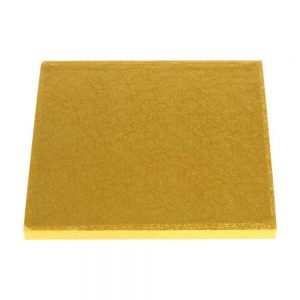 7" Gold Square Masonite Cake Boards - Bulk 10 Pack
