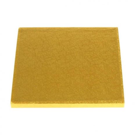 8" Gold Square Masonite Cake Boards
