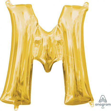 M Gold Jumbo Foil Balloon