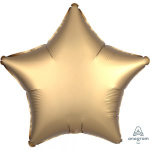 Gold Sateen Star Satin Luxe Foil Balloon