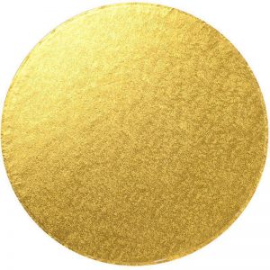 9" Gold Round Cardboard Cake Boards - Bulk 10 Pack