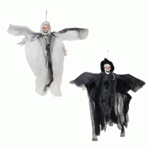 1 x Halloween Party Animated LED Hanging Flying Skeleton Reaper Assorted