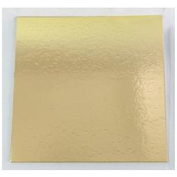 3" Gold Square Cardboard Cake Boards - Bulk 10 Pack