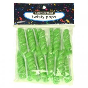 Green Twisty Lollipops - 20 Pack