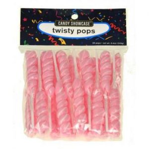Pink Twisty Lollipops - 20 Pack