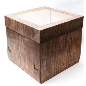 10"x10"x10" Wood Cake Box - Bulk 10 Pack