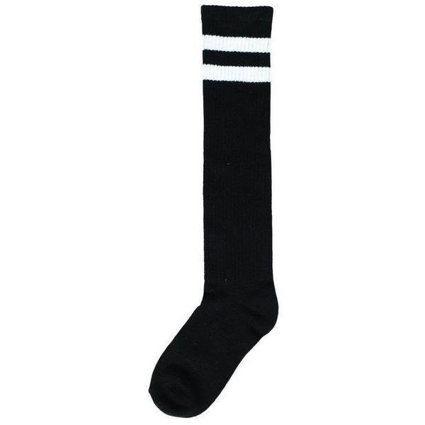 Striped Knee Socks - Black - Celebrating Party Hire & Party Supply ...